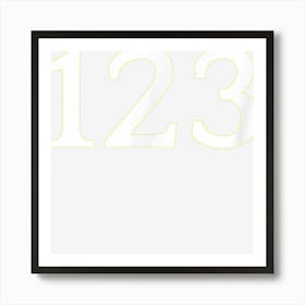 Number 123 T Shirt Art Print