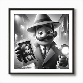 Detective In A Hat Art Print