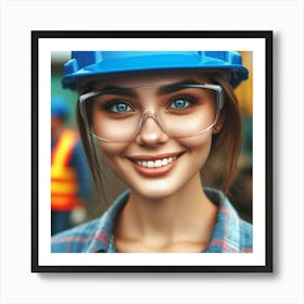 Portrait Of A Construction Worker 1 Art Print