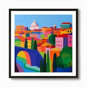 Abstract Travel Collection Rome Italy 3 Art Print