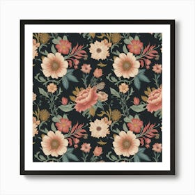 Floral Wallpaper 8 Art Print