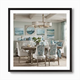 Coastal Oasis Dining Room Style 1 Art Print