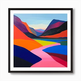 Colourful Abstract Cairngorms National Park Scotland 2 Art Print