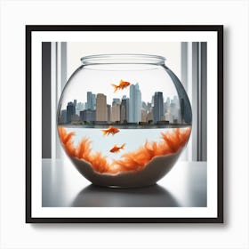 Goldfish In A Bowl Art Print