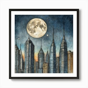 Philadelphia Skyline Art Print