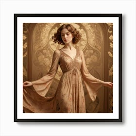 Woman In A Dress 4 Art Print