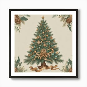 Christmas Tree Wall Arts (2) Art Print