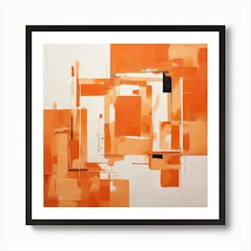 Default Orange Abstract Square Art Print Art Print