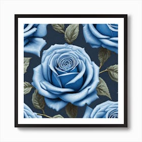 Blue Roses 13 Art Print