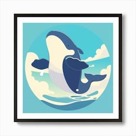 Whale Sea Ocean Fish Mammal Art Print