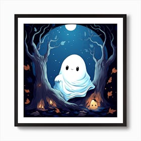 Ghost In The Woods 4 Art Print