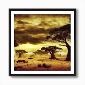 Baobab Trees Art Print