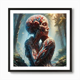 Woman In The Woods 21 Art Print