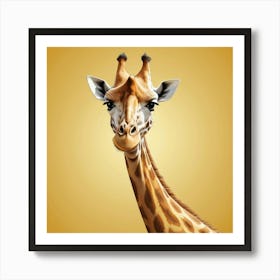 Giraffe Head Art Print