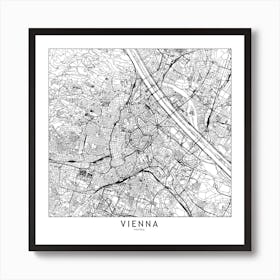 Vienna Map Art Print