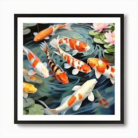 Koi Fish Painting Art Print