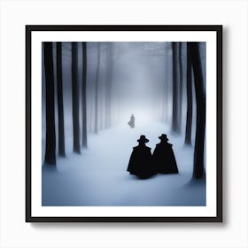 Two Ghosts In The Woods Art Print