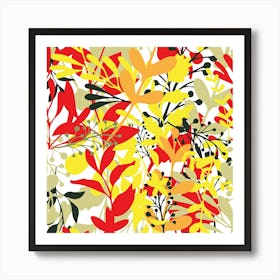 Abstract Floral Pattern Art Print