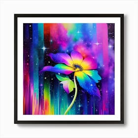 Rainbow Flower 1 Art Print