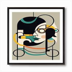 Abstract Portrait Of A Woman 1 Art Print