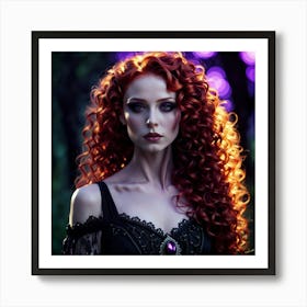 Red Haired Beauty 3 Art Print