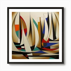 Sailboats 2 Art Print