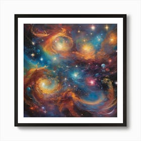 Galaxy Painting Art Print