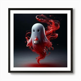 Ghost In Blood Art Print