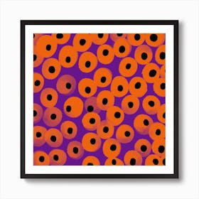 Abstract Purple Dots Art Print