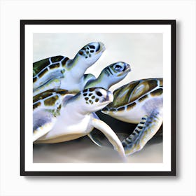 Cute Turtles Art Print