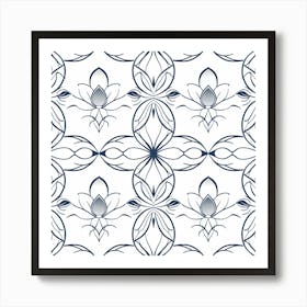 Lotus Flower Pattern Art Print