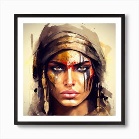 Powerful Egyptian Warrior Woman  #4 Art Print