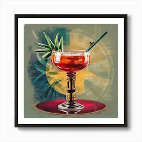 Cocktail Print Poster