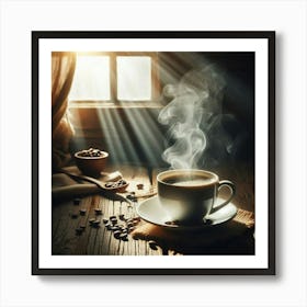 Coffee Cup With Steam 20 Art Print