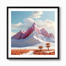 Snowy Mountains Art Print