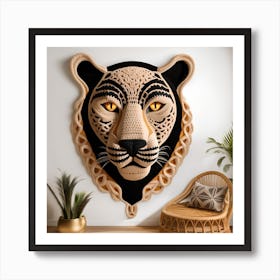 Leopard Head Bohemian Wall Art Art Print