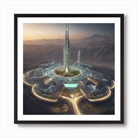 Futuristic City 343 Art Print