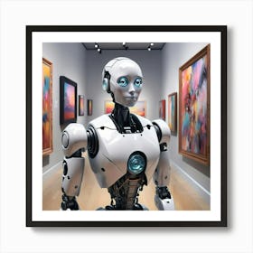 Robot In Museum Art Print