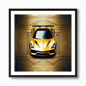 Gold Sports Car 4 Art Print