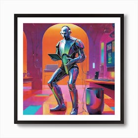 Robot In A Room Art Print