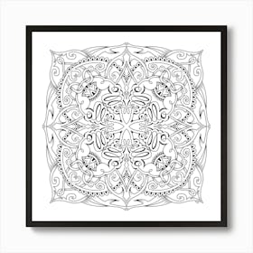 Hello Writing, Coloring Page Mandala Póster