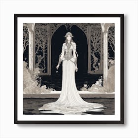 Woman In The Water Art Print