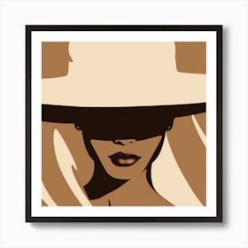 Woman In A Hat 33 Art Print