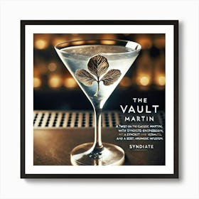 A Close Up Of The Vault Martini, A Twist On The Art Print