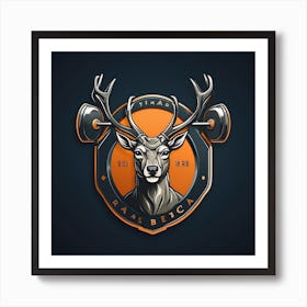 Deer Head Logo Art Print