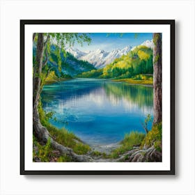 Lake In The Mountains 15 Art Print