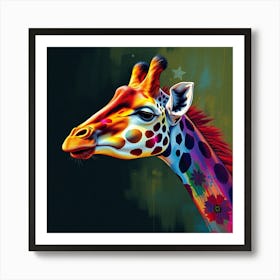 Colorful Giraffe Art Print