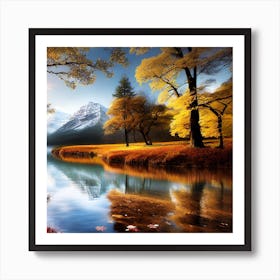 Autumn Lake Art Print