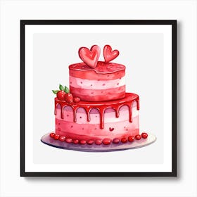 Valentine'S Day Cake 16 Art Print