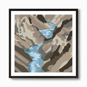 River Valley In The Mountains Art Print